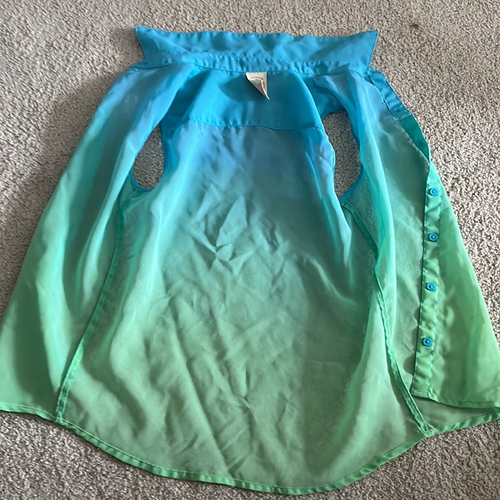 Blue and Green ombré over top